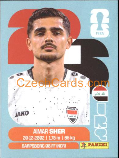 Aimar Sher 2026 Panini World Cup Sticker #IRQ15