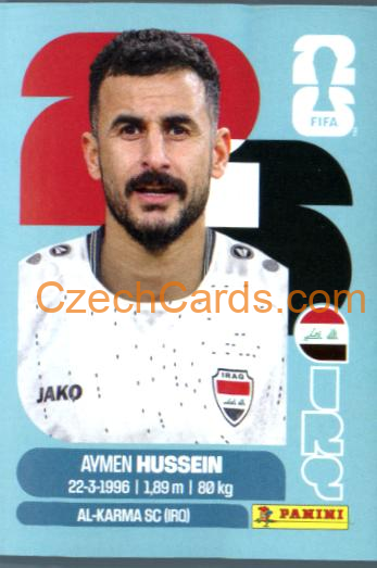 Aymen Hussein 2026 Panini World Cup Sticker #IRQ19