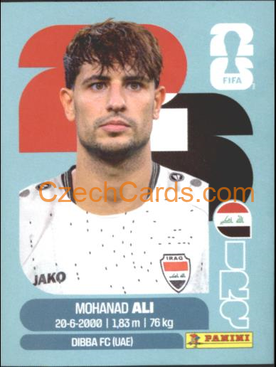 Mohanad Ali 2026 Panini World Cup Sticker #IRQ20