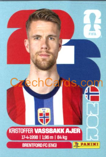 Kristoffer Vassbakk Ajer 2026 Panini World Cup Sticker #NOR5