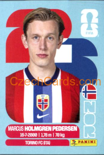 Marcus Holmgren Pedersen 2026 Panini World Cup Sticker #NOR6