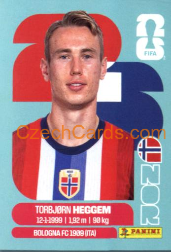 Torbjørn Heggem 2026 Panini World Cup Sticker #NOR8