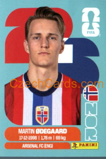 Martin Ødegaard 2026 Panini World Cup Sticker #NOR10