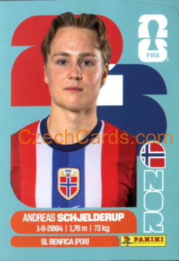 Andreas Schjelderup 2026 Panini World Cup Sticker #NOR12