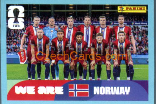 Team Photo Norway 2026 Panini World Cup Sticker #NOR13