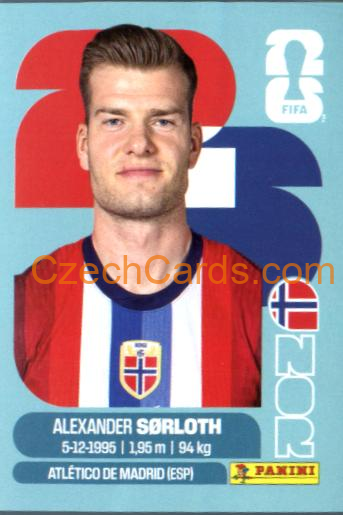 Alexander Sørloth 2026 Panini World Cup Sticker #NOR16