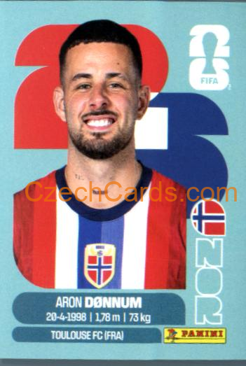 Aron Dønnum 2026 Panini World Cup Sticker #NOR17