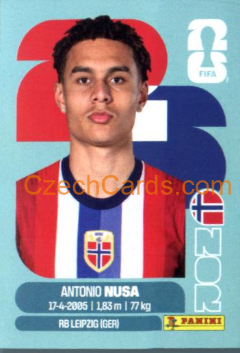 Antonio Nusa 2026 Panini World Cup Sticker #NOR19