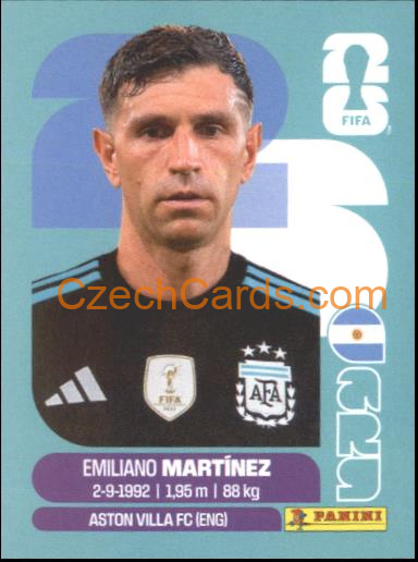 Emiliano Martinez 2026 Panini World Cup Sticker #ARG2
