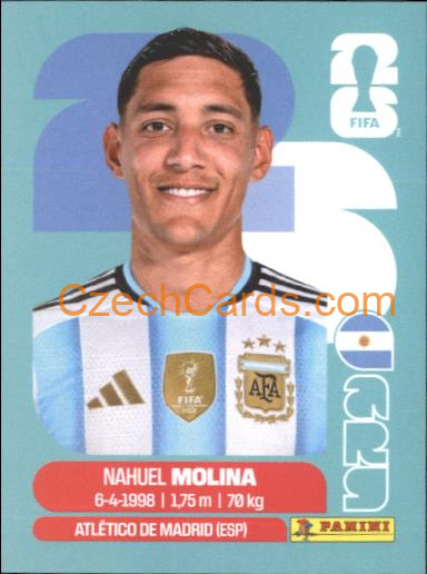 Nahuel Molina 2026 Panini World Cup Sticker #ARG3