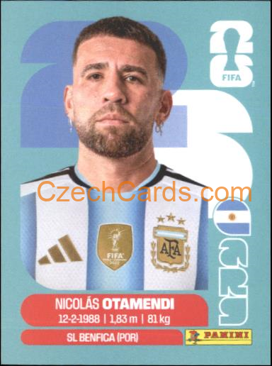 Nicolas Otamendi 2026 Panini World Cup Sticker #ARG5