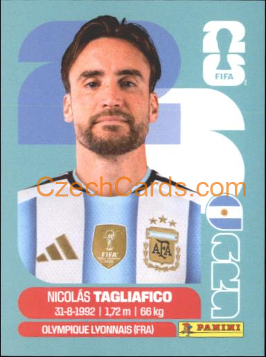 Nicolas Tagliafico 2026 Panini World Cup Sticker #ARG6