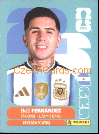 Enzo Fernandez 2026 Panini World Cup Sticker #ARG8