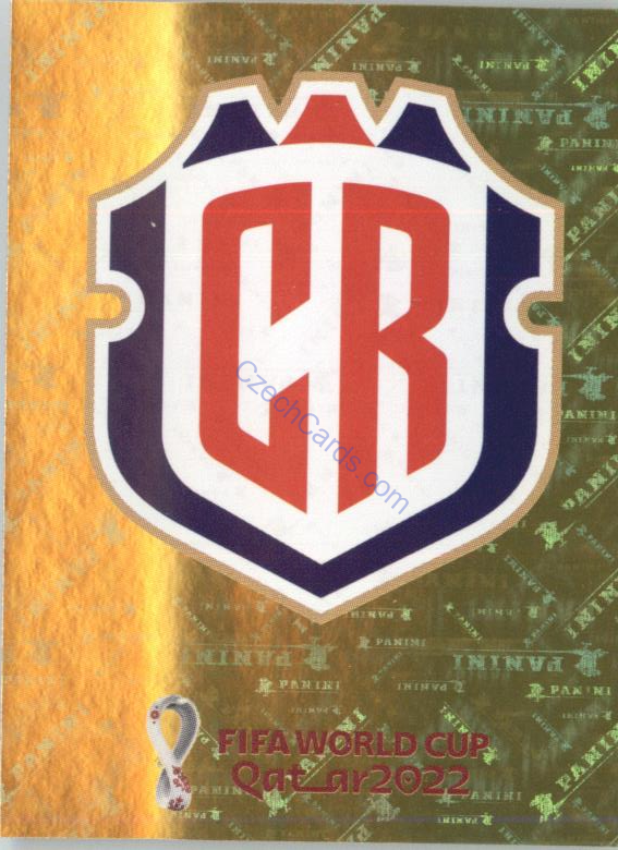 Team Logo Costa Rica 2022 Panini WC Qatar Sticker Foil #CRC 1