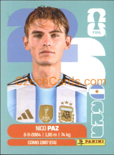 Nico Paz 2026 Panini World Cup Sticker #ARG14