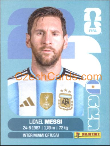 Lionel Messi 2026 Panini World Cup Sticker #ARG17