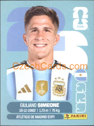 Giuliano Simeone 2026 Panini World Cup Sticker #ARG20