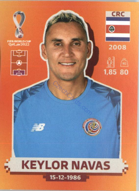 Keylor Navas 2022 Panini WC Qatar Sticker #CRC 2