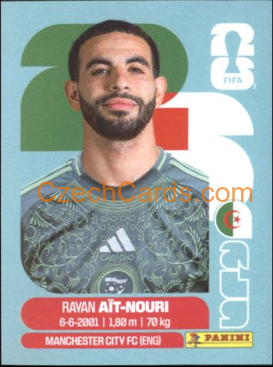 Rayan Aït-Nouri 2026 Panini World Cup Sticker #ALG5