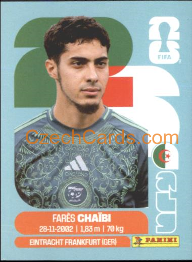 Farés Chaibi 2026 Panini World Cup Sticker #ALG14