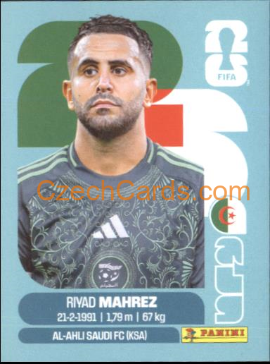 Riyad Mahrez 2026 Panini World Cup Sticker #ALG15