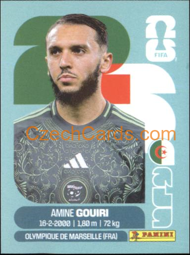 Amine Gouiri 2026 Panini World Cup Sticker #ALG18