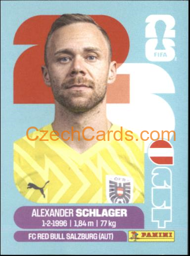 Alexander Schlager 2026 Panini World Cup Sticker #AUT2