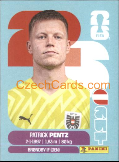 Patrick Pentz 2026 Panini World Cup Sticker #AUT3
