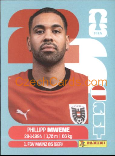 Phillipp Mwene 2026 Panini World Cup Sticker #AUT8