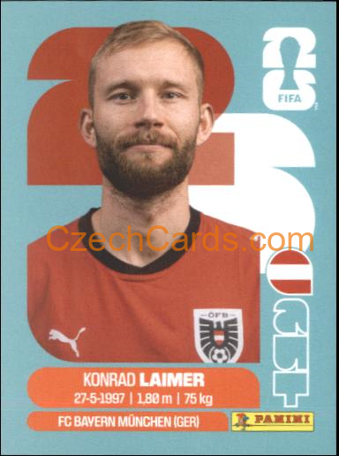 Konrad Laimer 2026 Panini World Cup Sticker #AUT12
