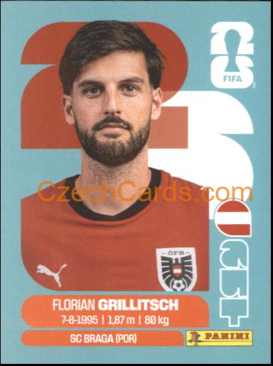 Florian Grillitsch 2026 Panini World Cup Sticker #AUT14