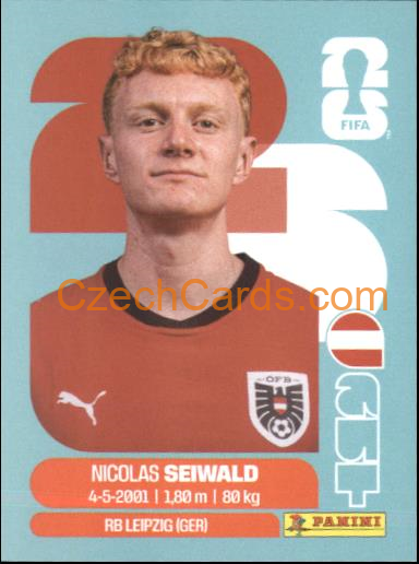 Nicolas Seiwald 2026 Panini World Cup Sticker #AUT15
