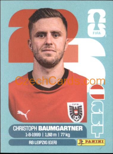 Christoph Baumgartner 2026 Panini World Cup Sticker #AUT18