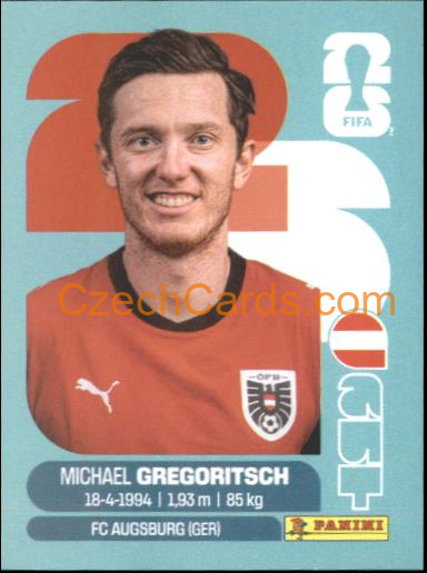 Michael Gregoritsch 2026 Panini World Cup Sticker #AUT19