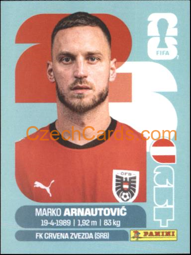 Marko Arnautović 2026 Panini World Cup Sticker #AUT20