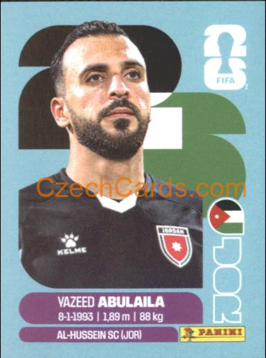 Yazeed Abulaila 2026 Panini World Cup Sticker #JOR2