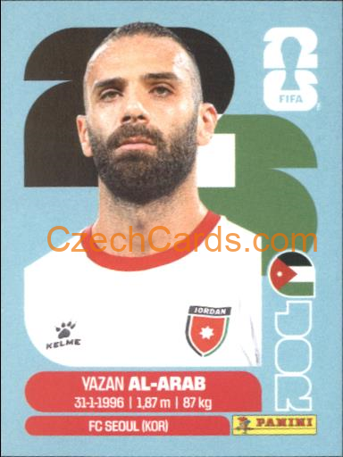 Yazan Al-Arab 2026 Panini World Cup Sticker #JOR5