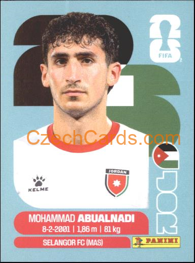 Mohammad Abualnadi 2026 Panini World Cup Sticker #JOR8