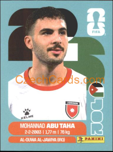 Mohannad Abu Taha 2026 Panini World Cup Sticker #JOR12