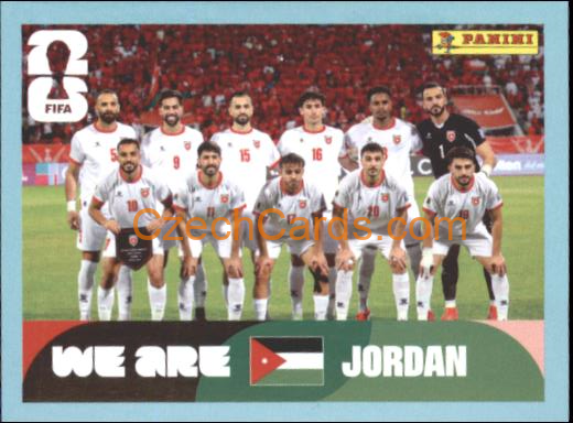 Team Photo Jordan 2026 Panini World Cup Sticker #JOR13