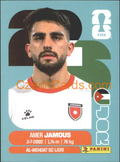 Amer Jamous 2026 Panini World Cup Sticker #JOR14