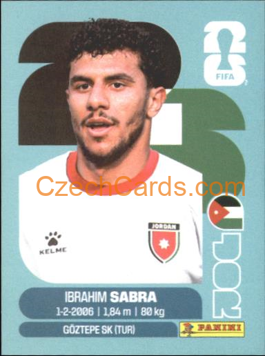 Ibrahim Sabra 2026 Panini World Cup Sticker #JOR20