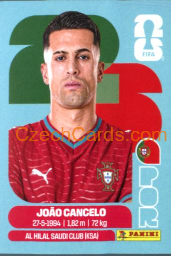João Cancelo 2026 Panini World Cup Sticker #POR5