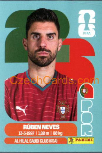 Ruben Neves 2026 Panini World Cup Sticker #POR11