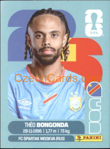 Théo Bongonda 2026 Panini World Cup Sticker #COD14