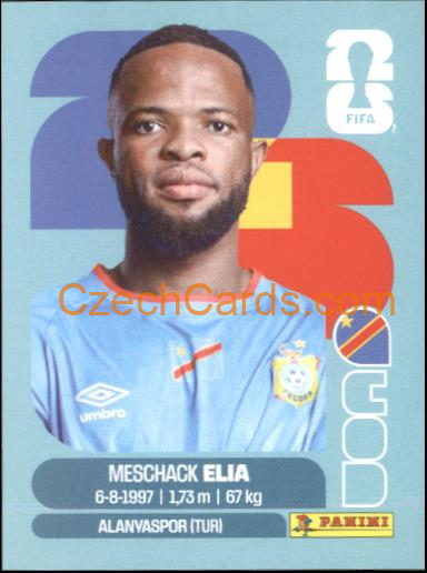 Meschak Elia 2026 Panini World Cup Sticker #COD15