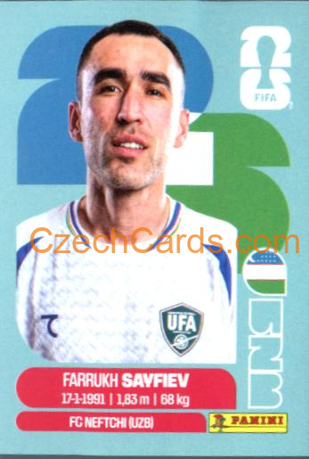Farrukh Savfiev 2026 Panini World Cup Sticker #UZB3