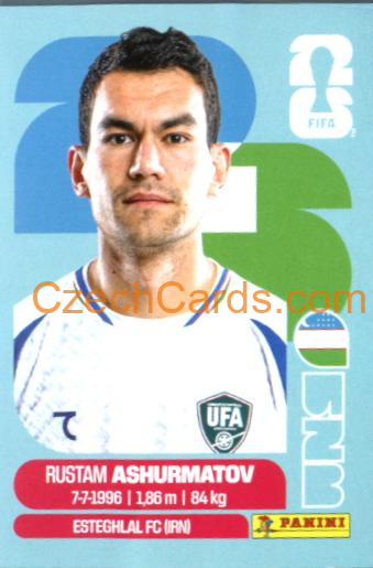 Rustamjon Ashurmatov 2026 Panini World Cup Sticker #UZB7
