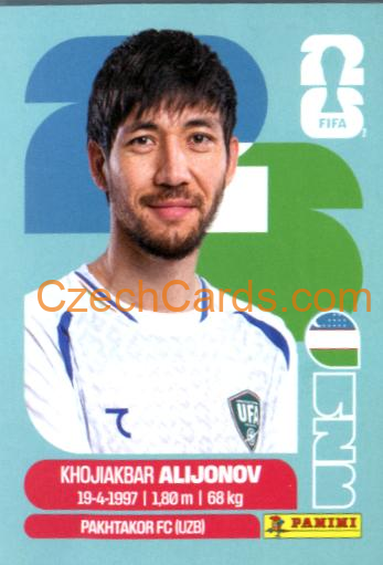 Khojiakbar Alijonov 2026 Panini World Cup Sticker #UZB8