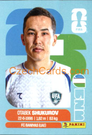 Otabek Shukurov 2026 Panini World Cup Sticker #UZB11